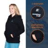 ETNA Beheizbare Hoodie Magnetar Heat Model Frau und Detaillen